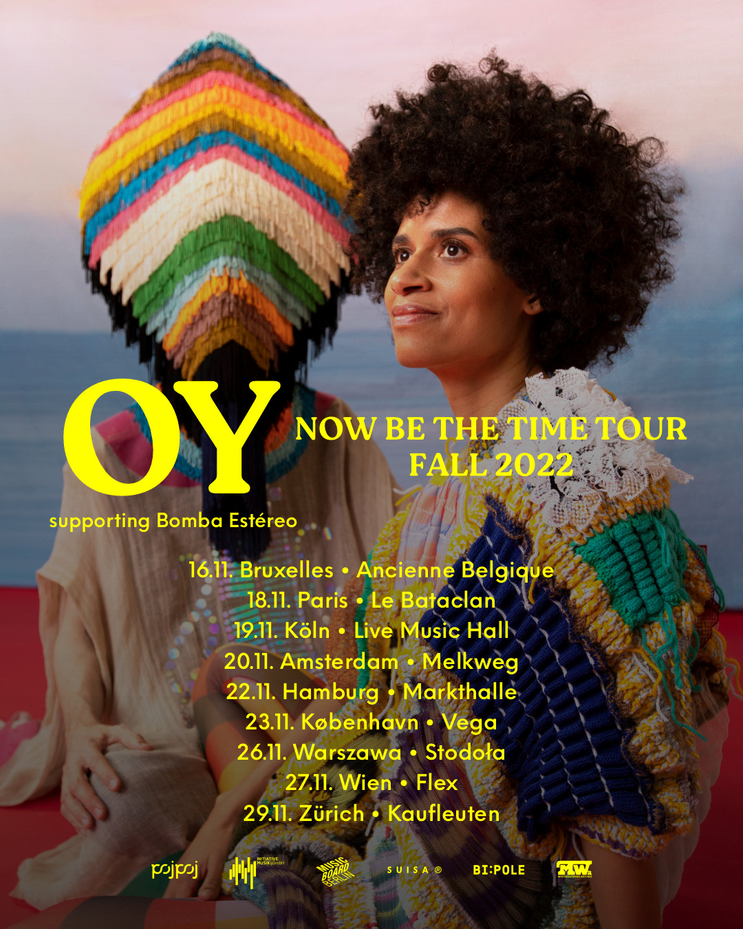 OY tourflyer supporting Bomba Estéreo